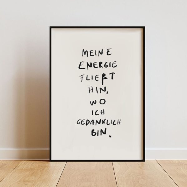 Art Print "Meine Energie" Schriftzug