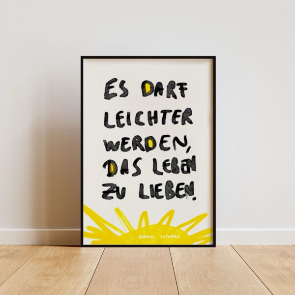 Art Print "Es darf leichter werden..."